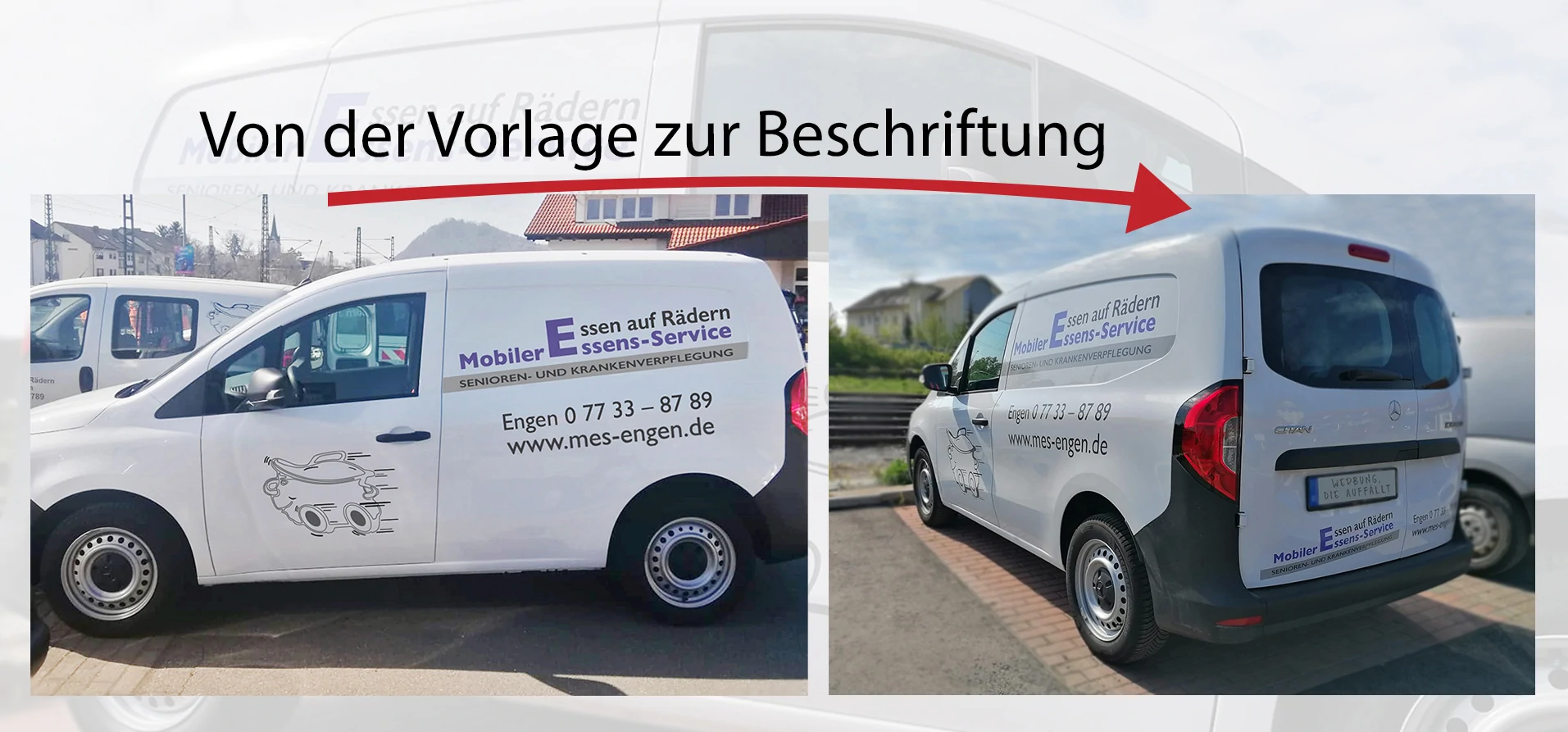 Fahrzeugwerbung - von der Vorlage zur fertigen Beschriftung